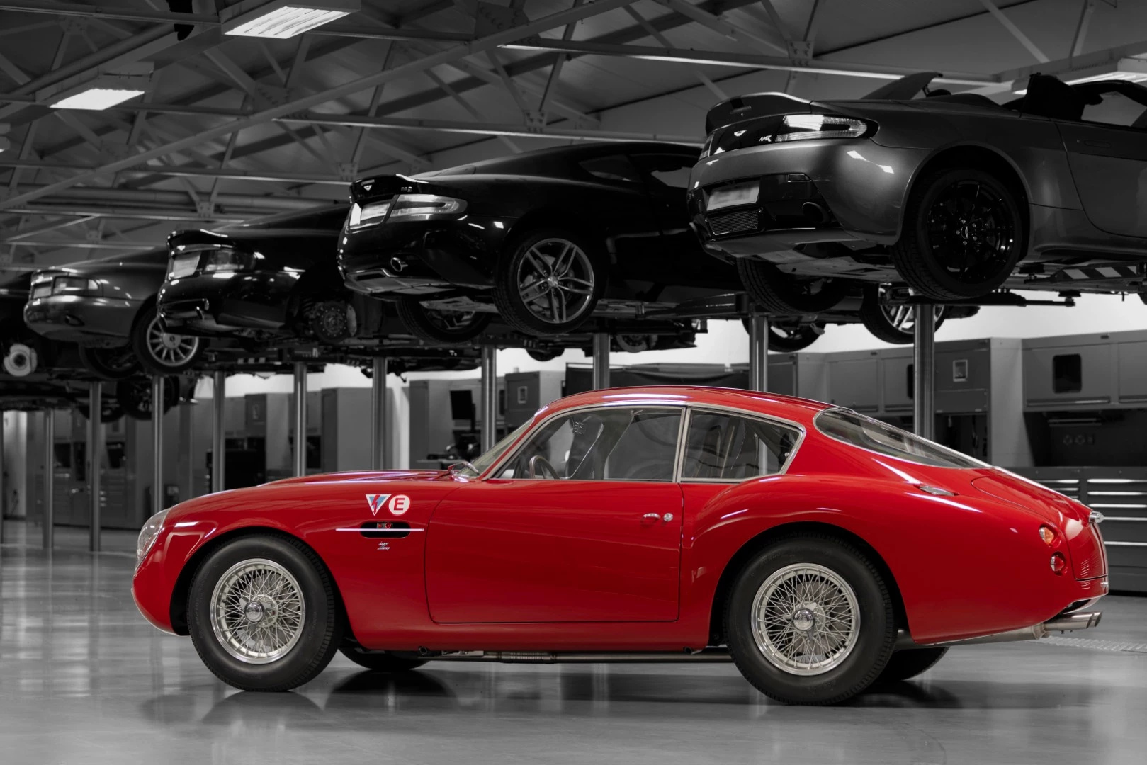Borrani silver painted wheels and polished lips add the finishing touches to the Aston Martin DB4 GT Zagato Continuation just as they did 59 years ago with the original