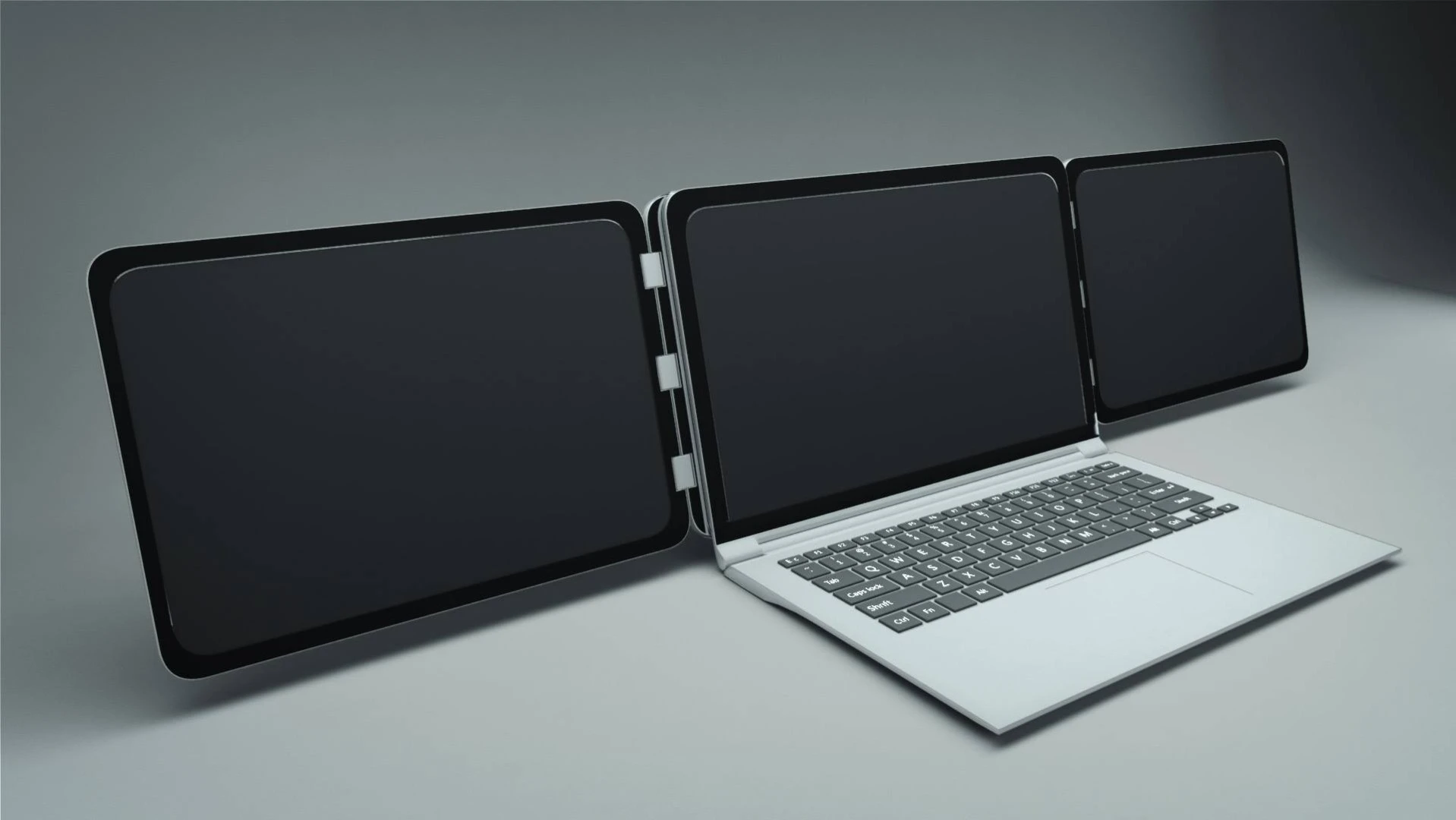 The extra screens each sport full HD resolution