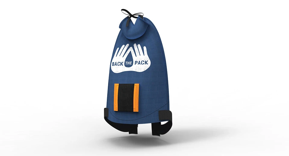 The WaterWear pack holds 20 liters (5.3 gal)