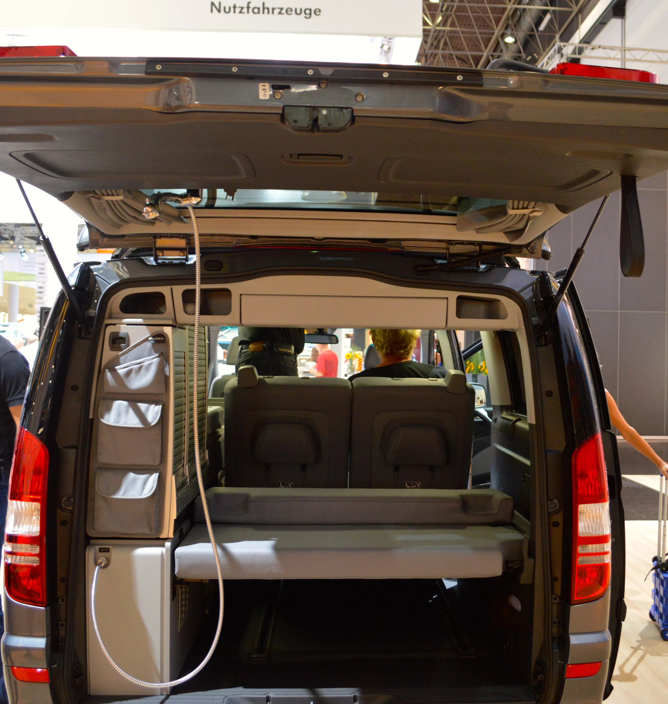 The Marco Polo includes a tailgate shower