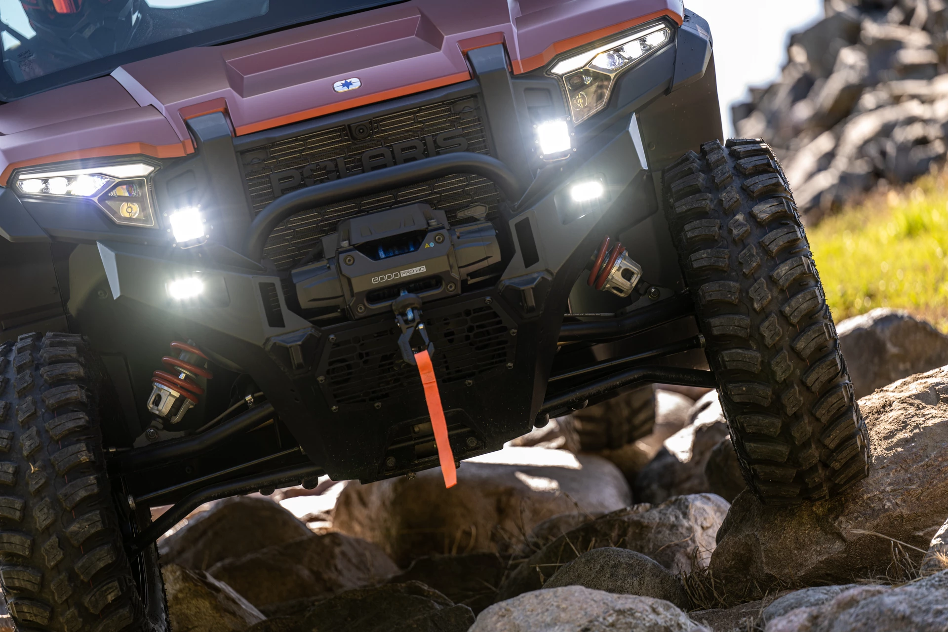 Suspension travel in the Polaris Xpedition is 14-15 inches per wheel