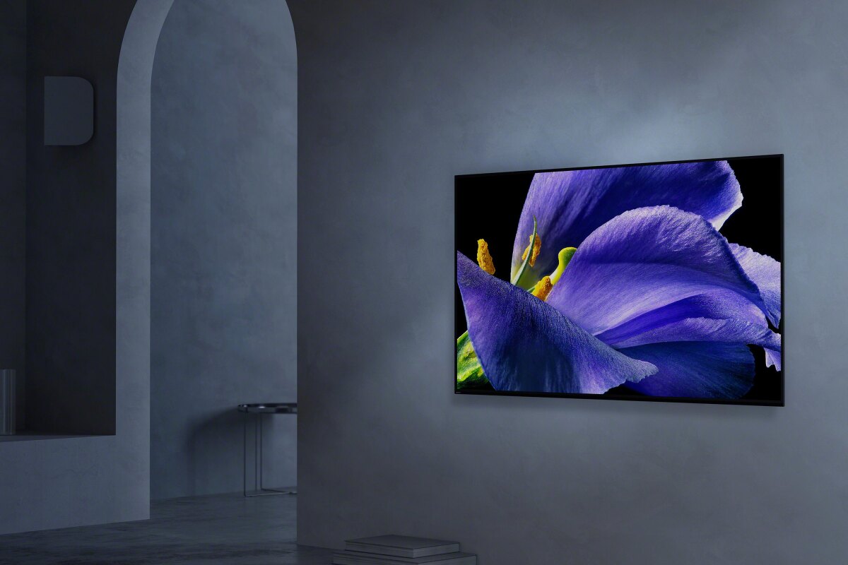 The Sony A9G boasts a thin profile, making it ideal for wall mounting