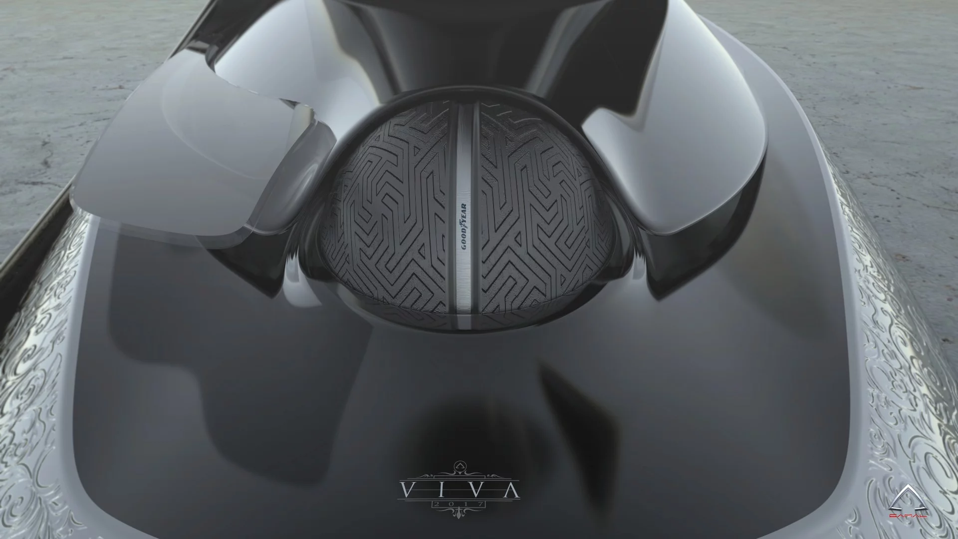 CAMAL's spherical tire appears based on the Goodyear Eagle-360 concepts
