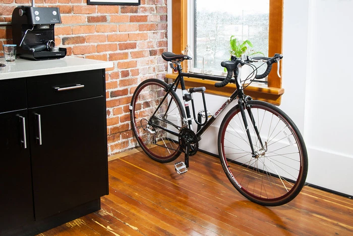 The Clug also lets you store your bike horizontally