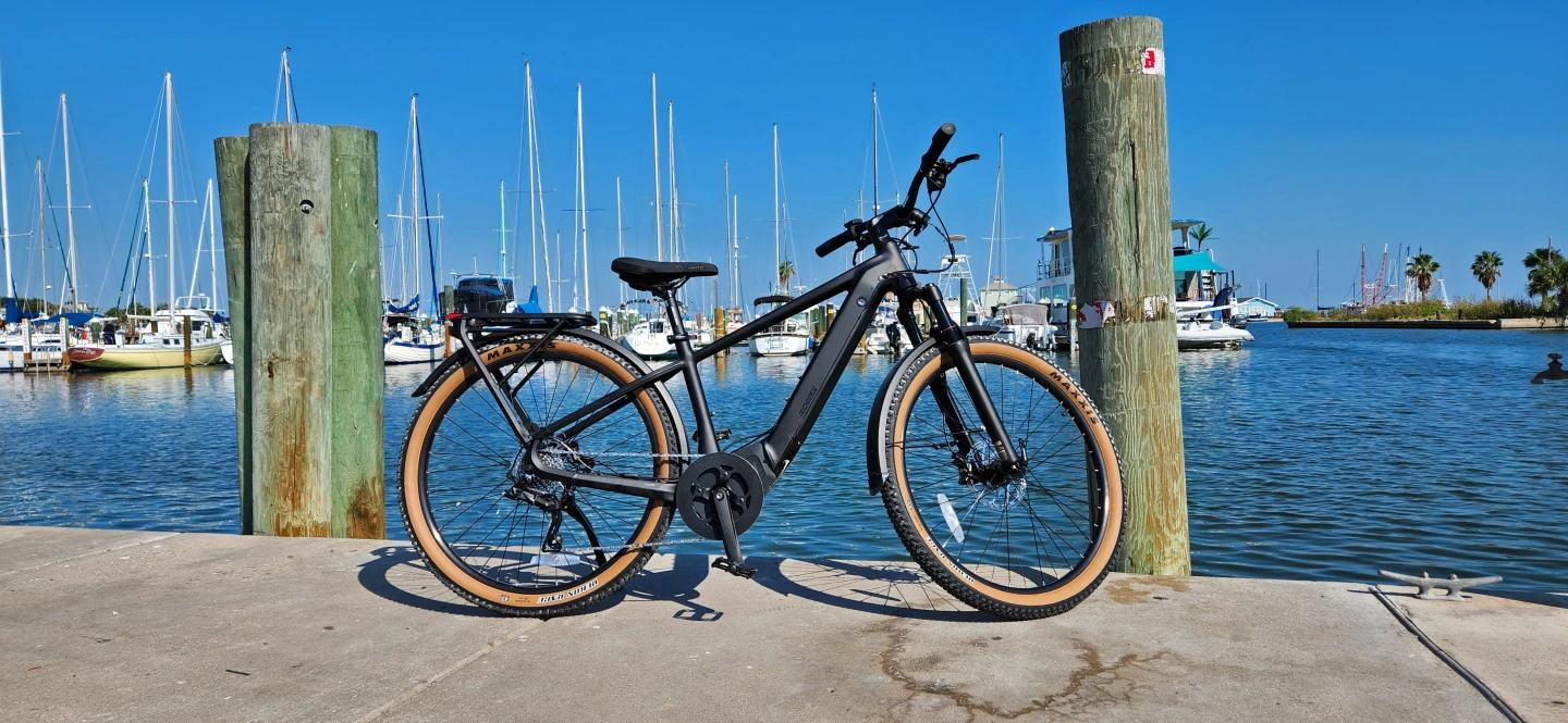 Stopped for a snap along the docks after I realized I hadn't taken any pictures of the right side of the bike