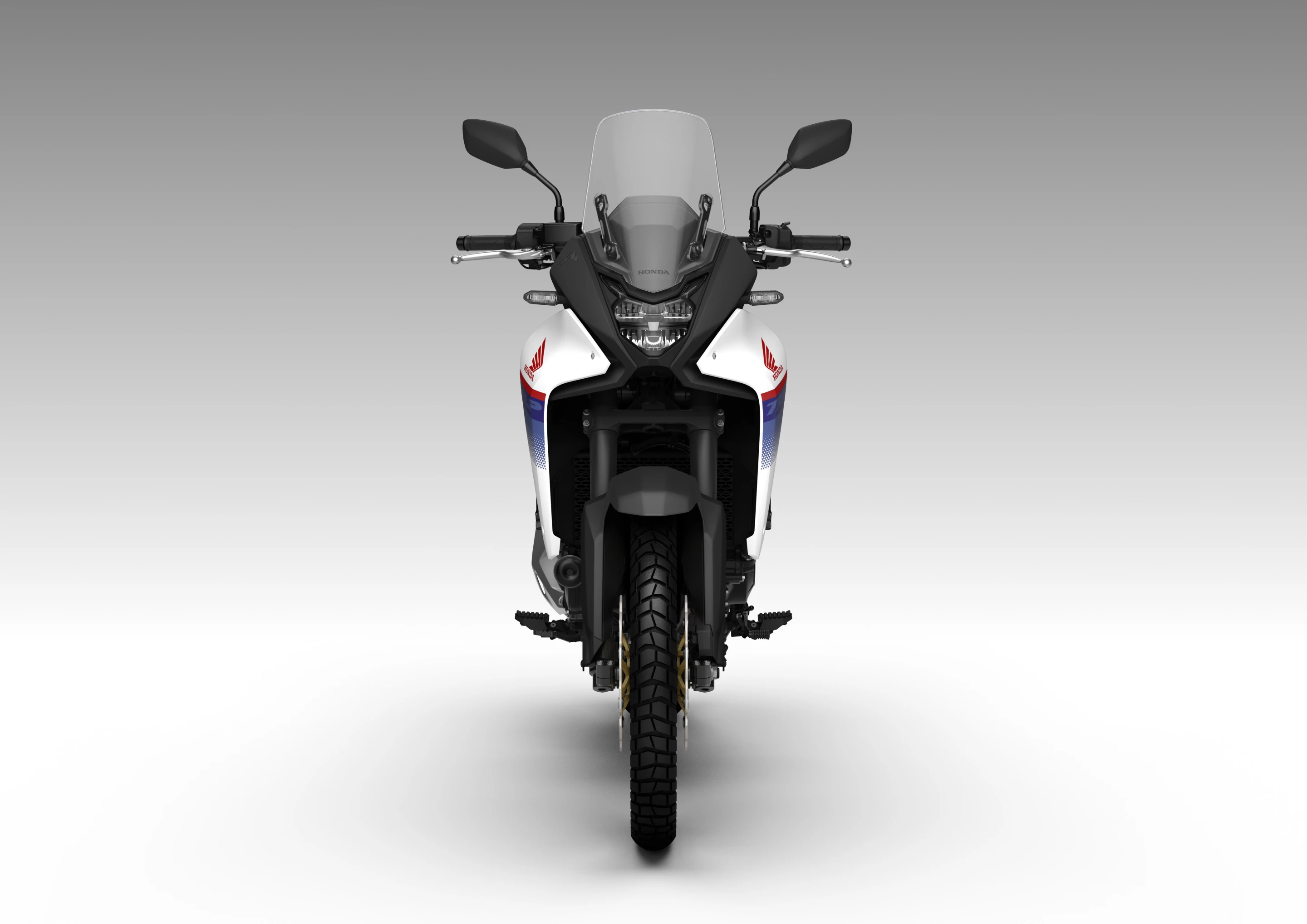 The front part of the 2023 Honda XL750 Transalp is modeled after the figure of the CB500X