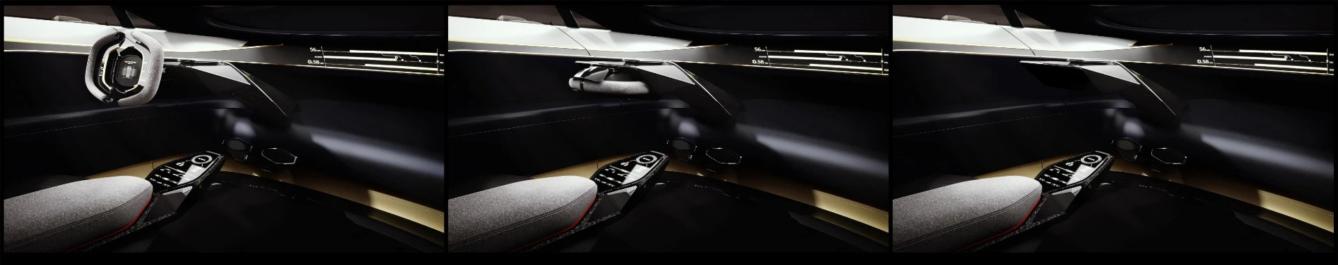 The Lagonda Vision Concept's steering wheel retracts away