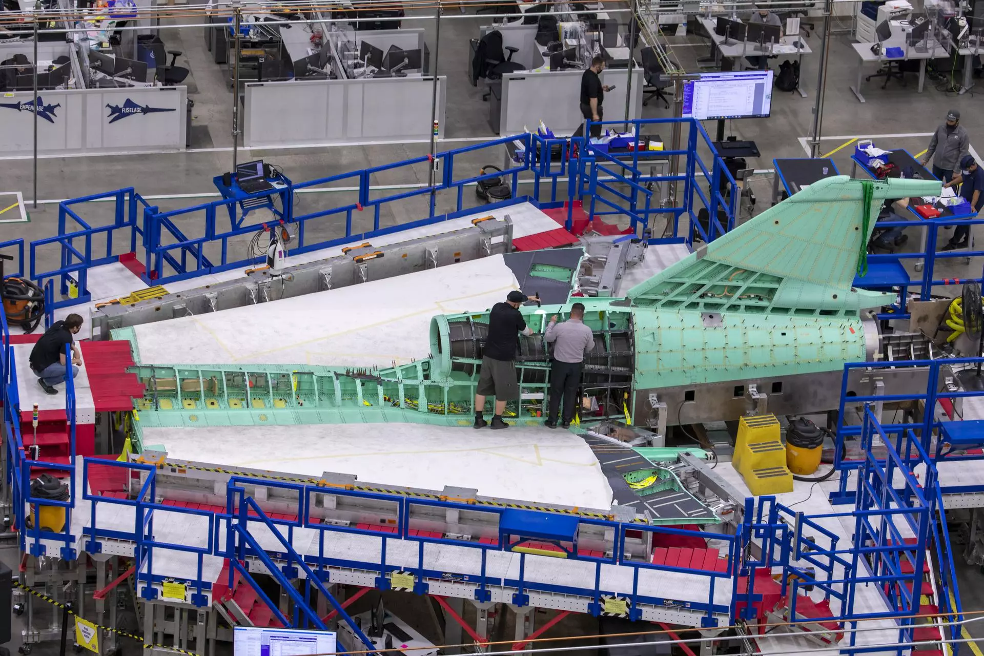 The X-59 being assembled