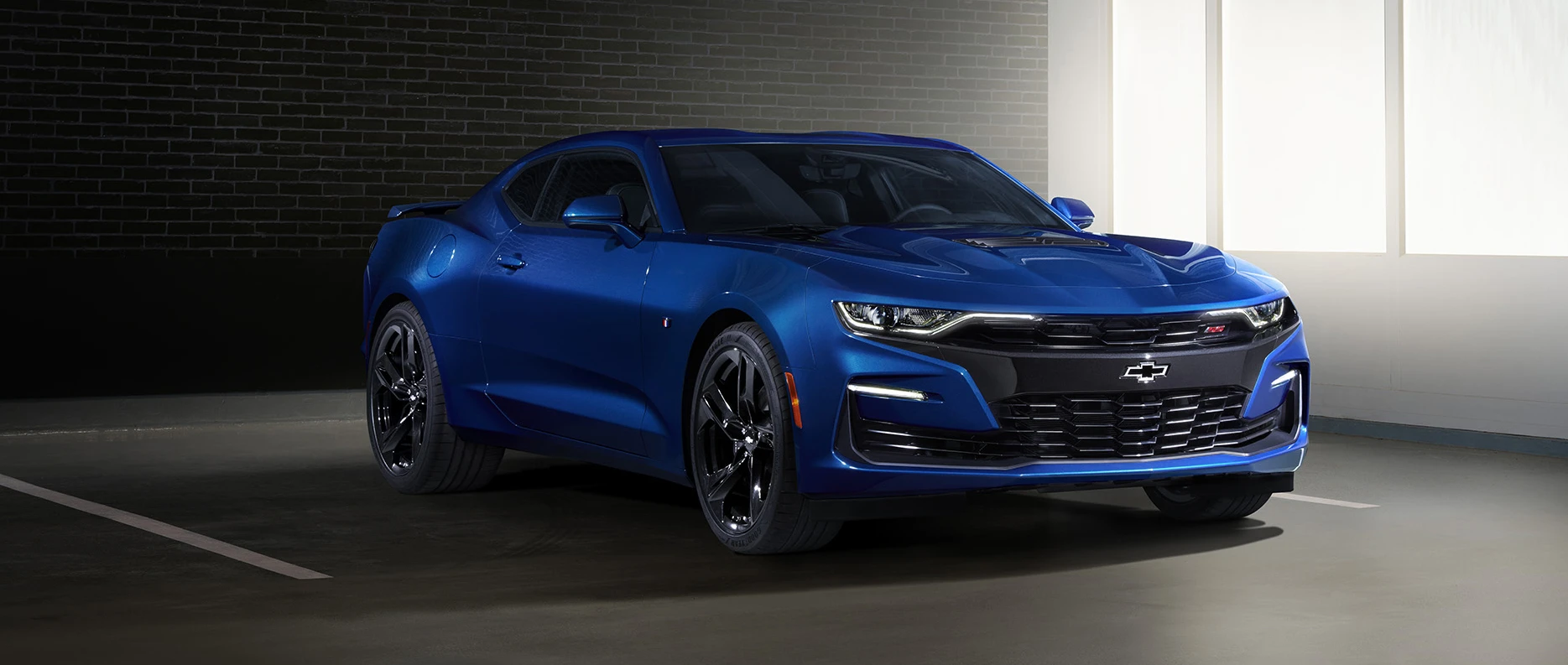 The LS/LT, RS and SS Camaros get distinctive front-end touches in the redesign. Shown here, the Camaro SS