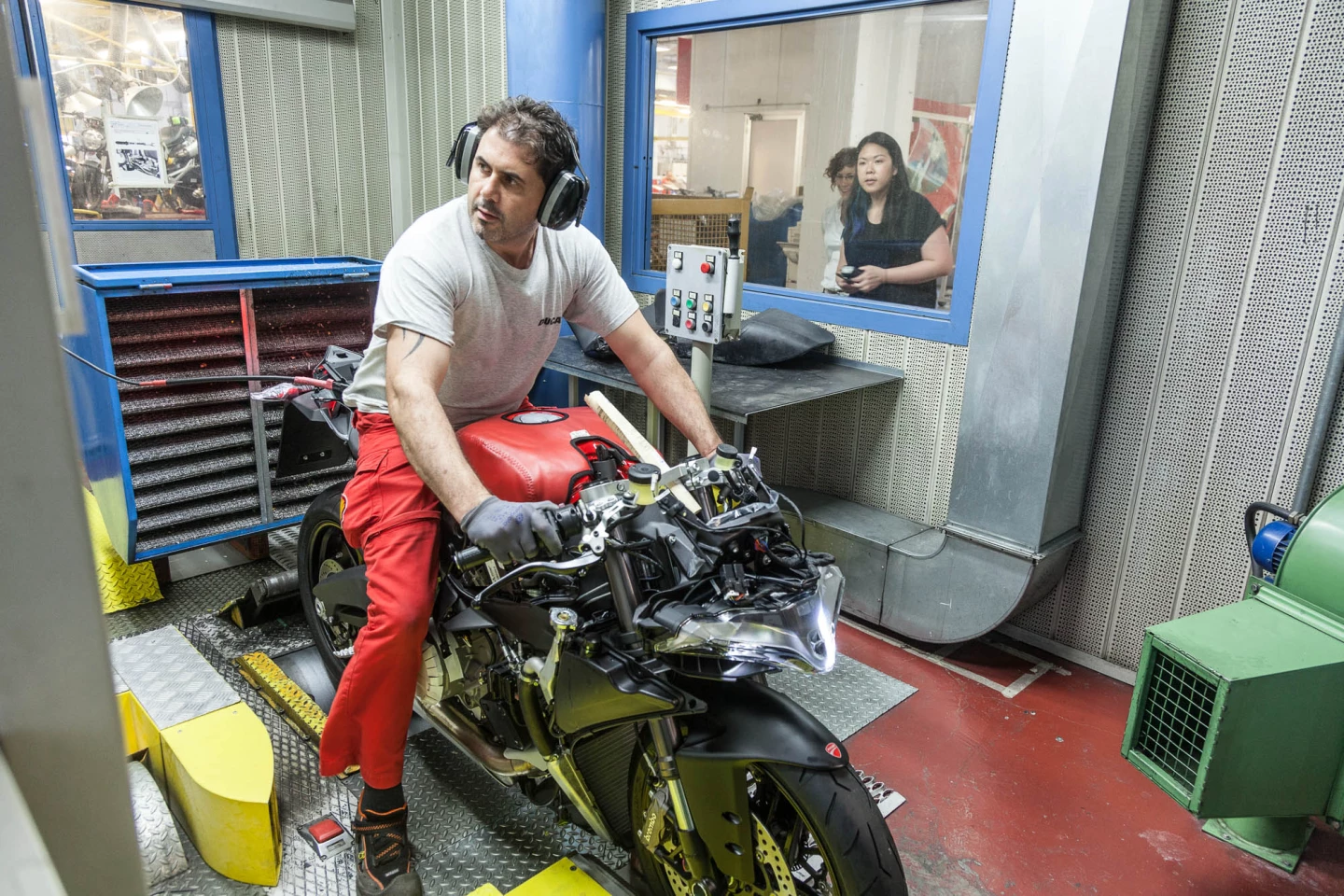 1199 Panigale in the dyno room.