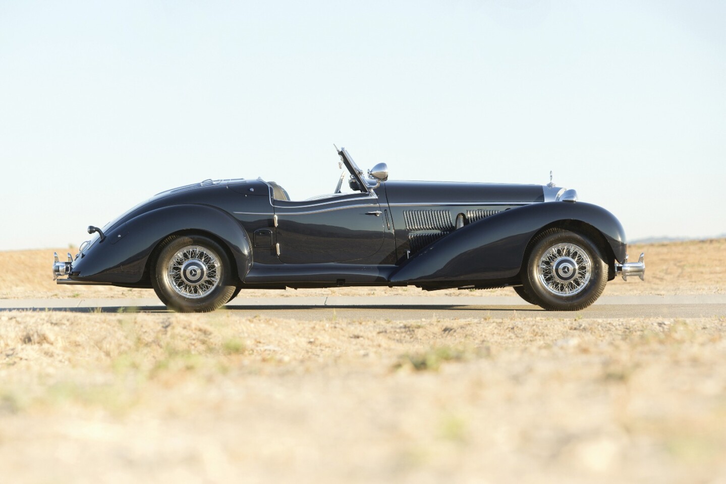 Only 25 540 K Special Roadsters were made and very few have survived. This car is quite possibly the last one built, and boasts a fully unique, owner-commissioned design, built by the Mercedes-Benz factory's Sindelfingen works with features that elegantly bridge the gap between 1930s elegance and 1950s streamlining. The elite collector car industry will be closely monitoring the price it fetches on January 20.