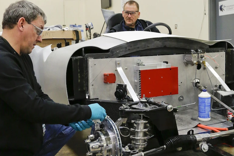 Working on the wheel assembly