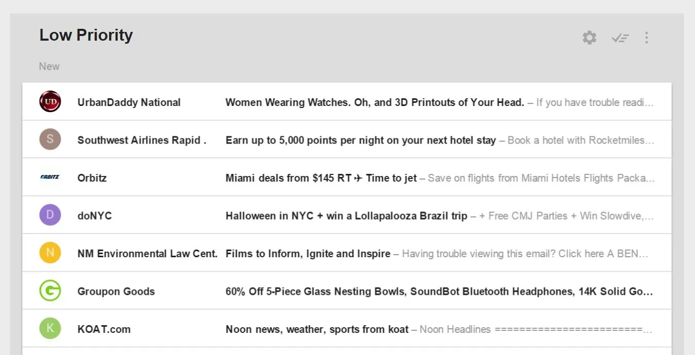 Low-priority messages are bundled together and can easily be swept away