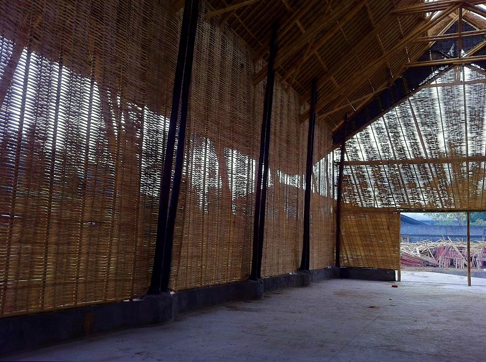 Interior view of Big Tree Farm's new all-bamboo chocolate factory