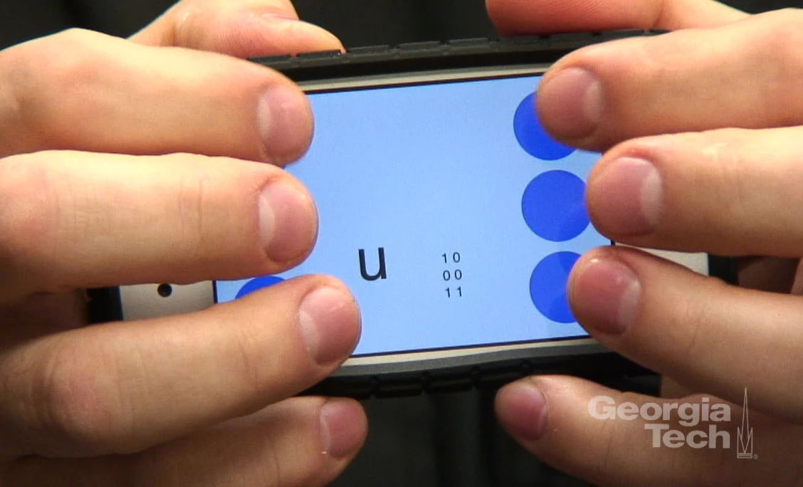 A new mobile app prototype called Brailletouch allows users to write quickly and accurately using gestures on their smartphone touchscreen - and without looking at the screen