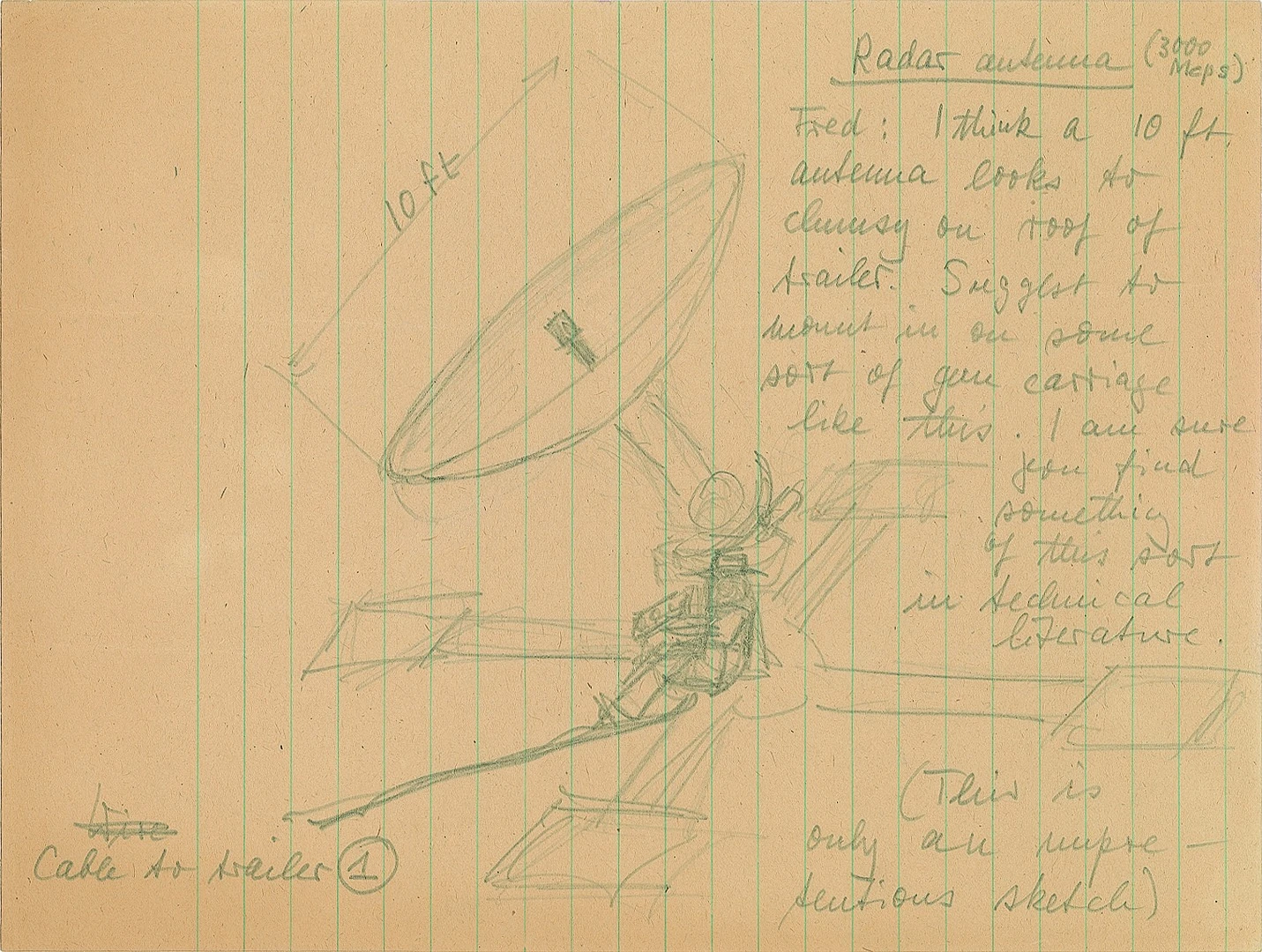 Sketch of a radar antenna