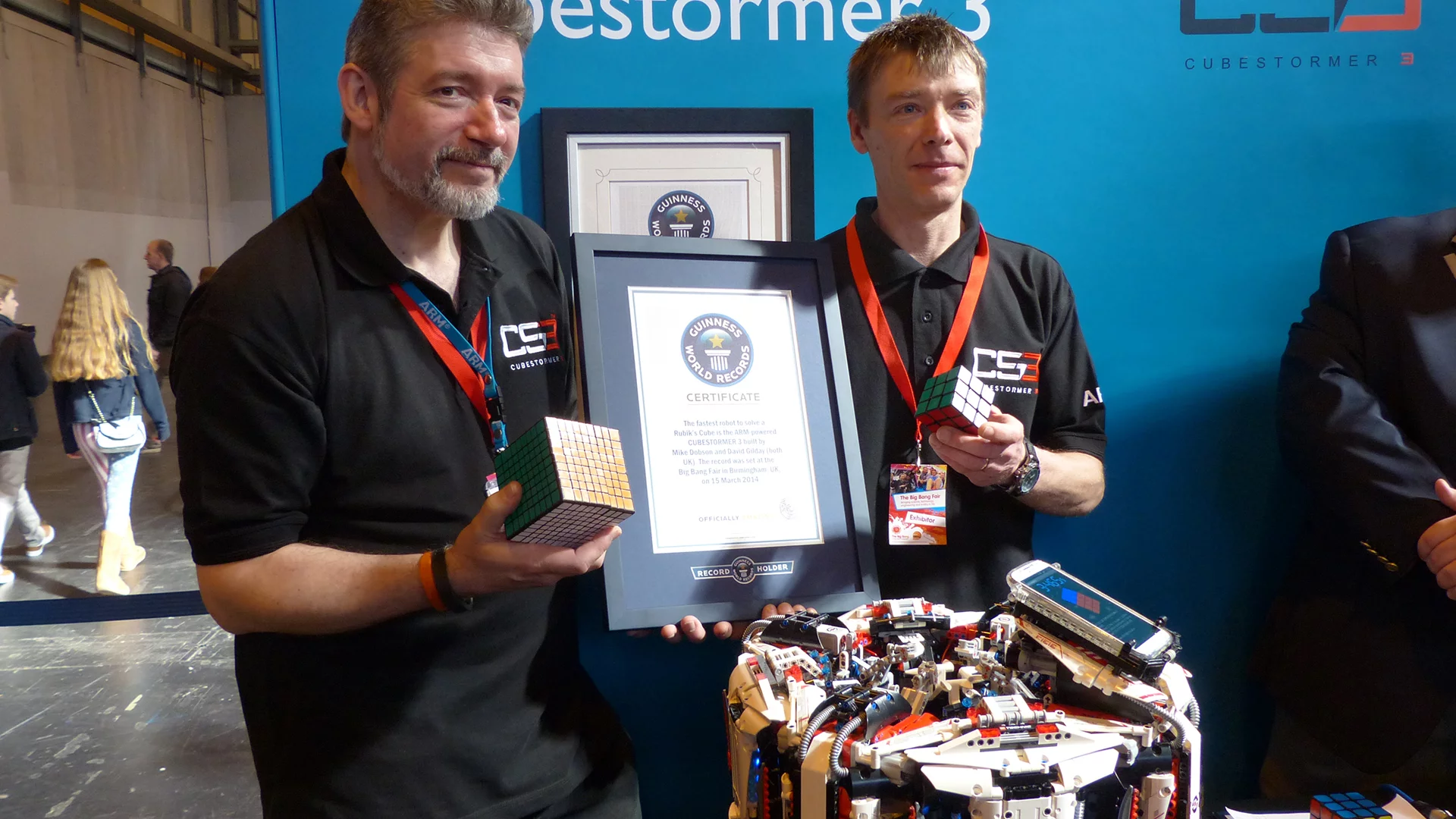 Dave Gilday and Mike Dobson worked on the robot in their spare time