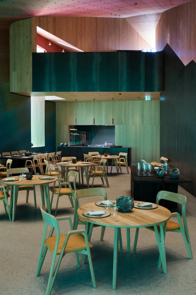 Under's interior includes a bar and a restaurant