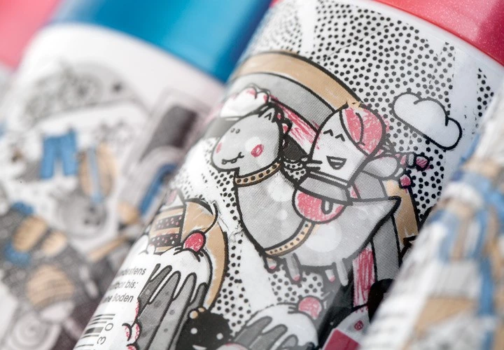 Food Finish sprays are sold in 100ml cans adorned with some stylish illustrations