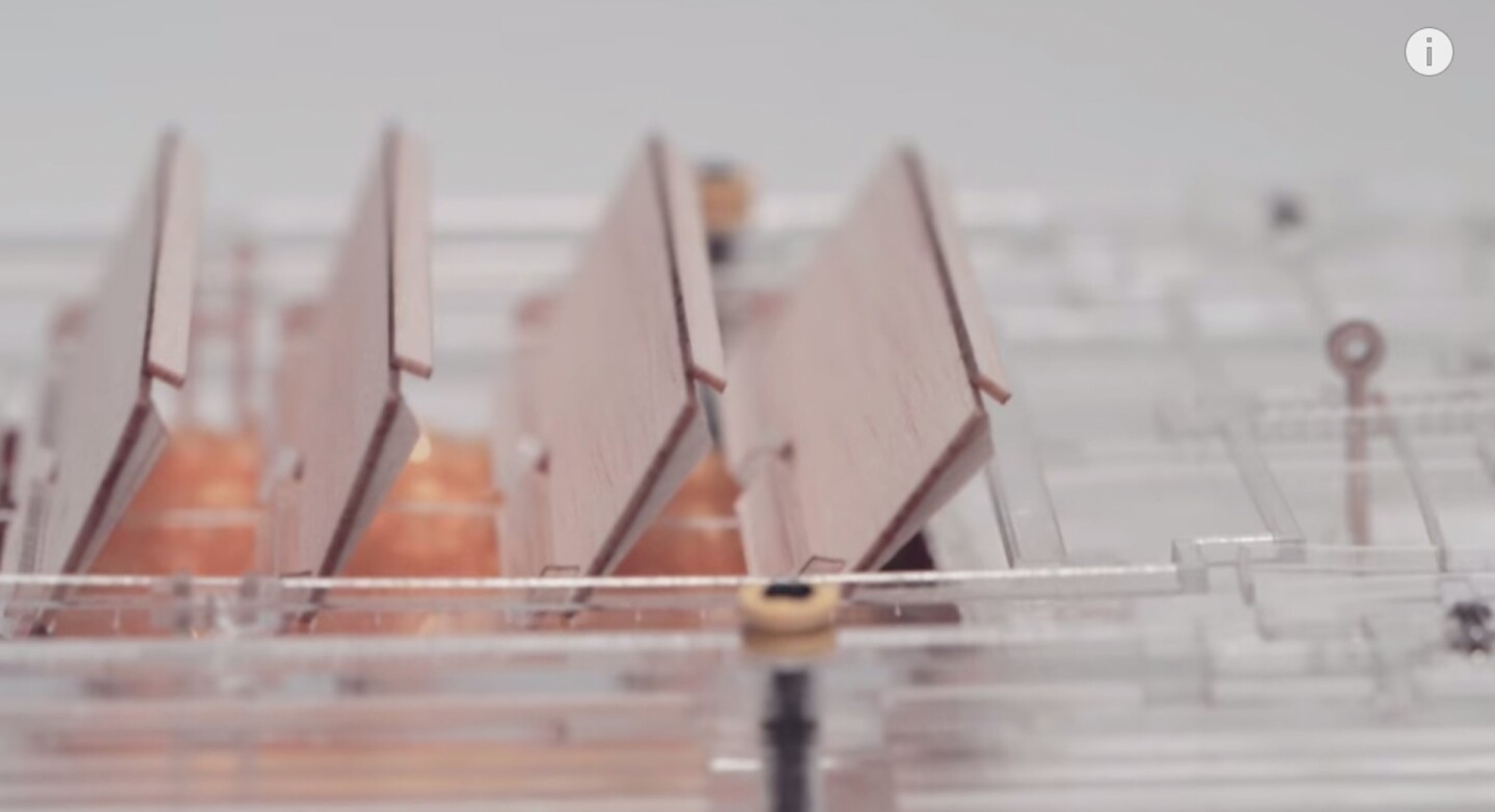 The researchers dubbed their first device an evaporation-driven piston, and were able to hook it up to a generator and cause a small light to blink