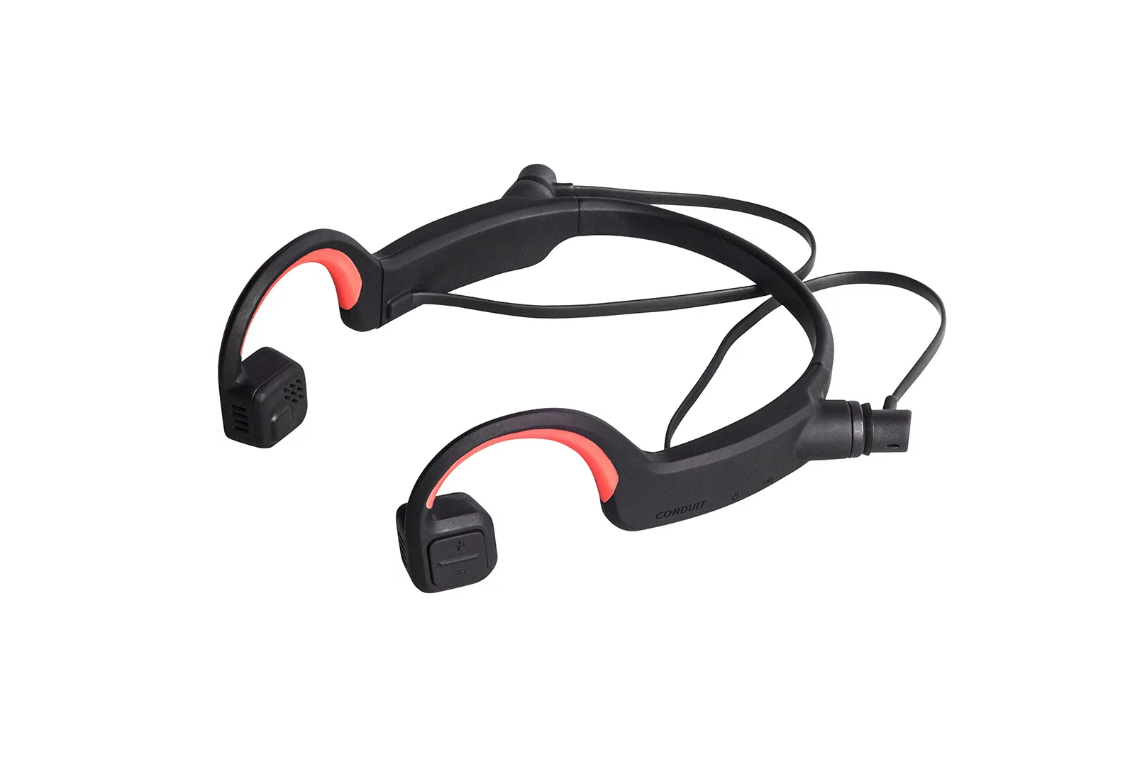 The integrated earbuds are stowed away in rear-facing plugs when not in use, and held in place with magnets