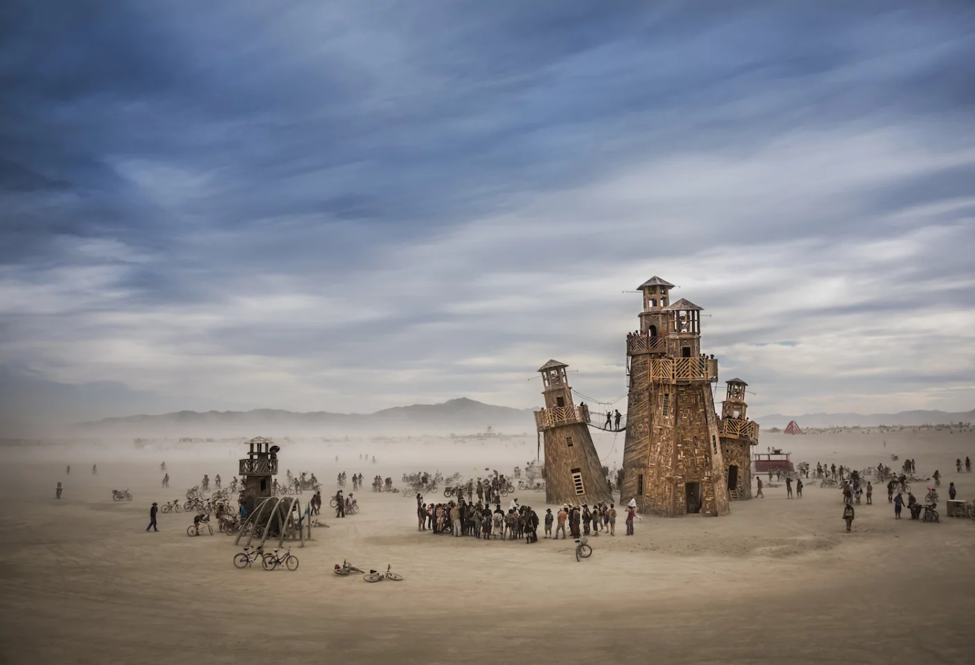Tom Stahl also captured this stunning photo of the Black Rock Lighthouse Service at Burning Man in the Nevada desert. The image was entered into the Sense of Place category