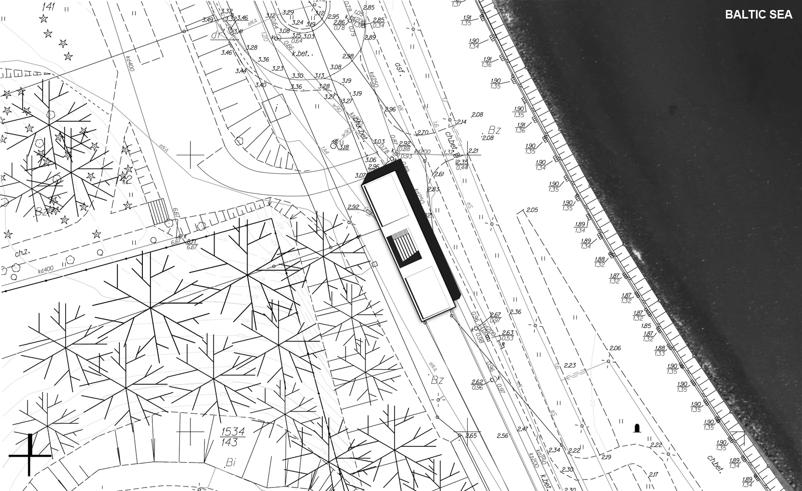 Architectural drawing of the Seaside Periscope (Image: Adam Wierciński Architekt)