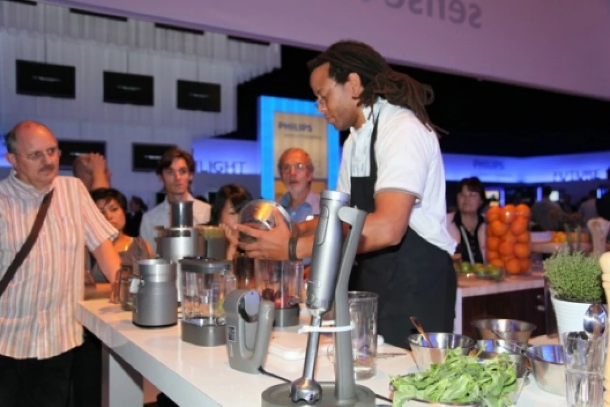 The Philips Robust Collection range of kitchen appliances being demonstrated at IFA