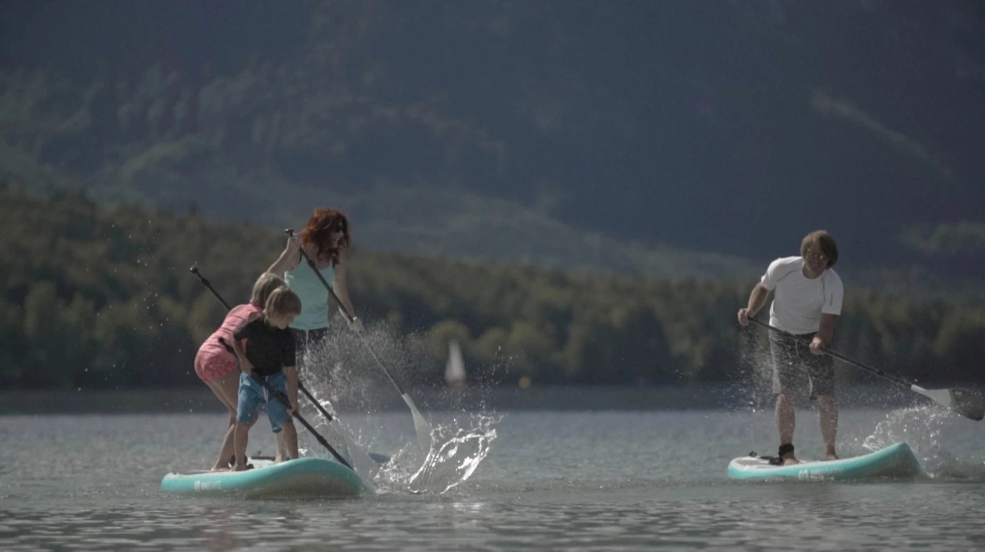 SipaBoards Air paddleboards on the water