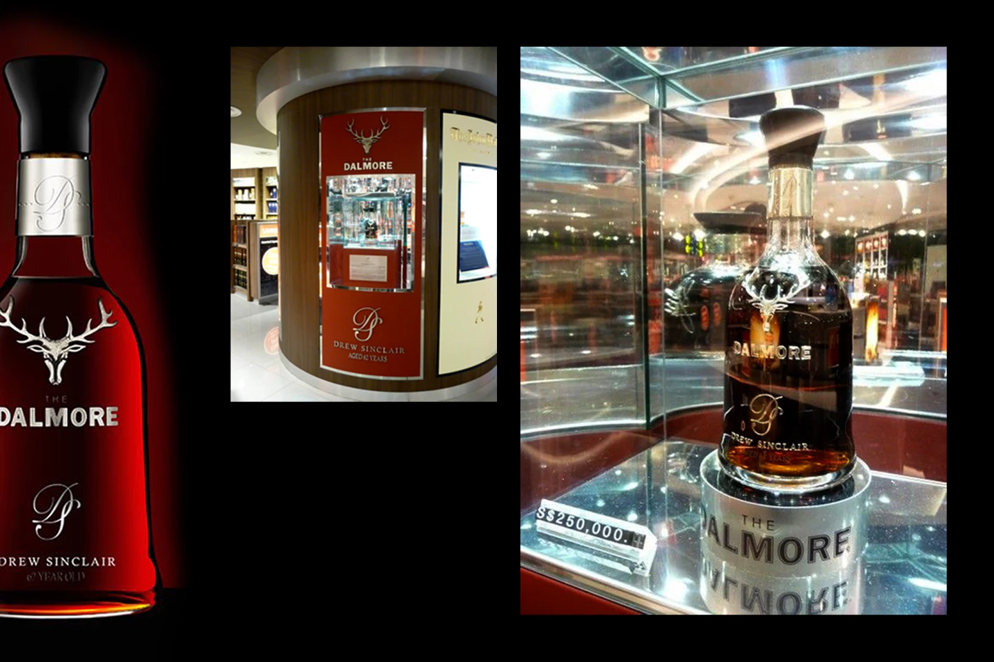 The bottle of Dalmore 62-year-old single malt named "Drew Sinclair" sold at Changi airport in Singapore for S$250,000 ($203,673) on September 9, 2011, setting a world record. Interestingly, one of the partners in RareWhisky101, David Robertson, was Dalmore’s Director of Rare Whisky at the time, and is one of the very few people on Planet Earth to have tasted the whisky. “Flavours of honey, Seville oranges, coffee, bitter chocolate, cardamom, cloves, ginger and almonds are all prevalent", said David. "This is a magnificent malt, and I can’t help but feel that the buyer has got a bargain!”
