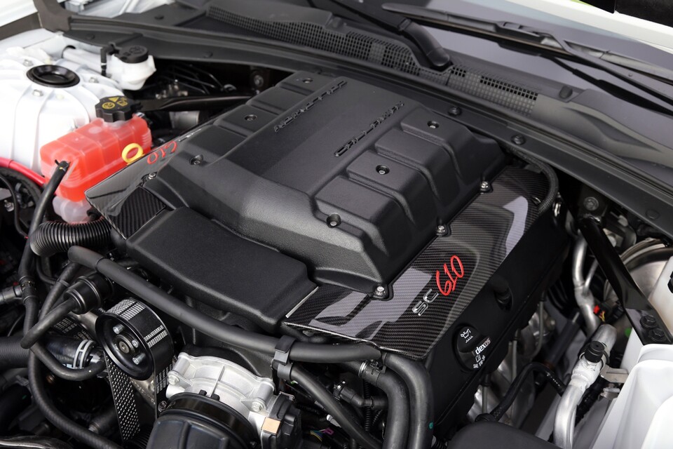 Carbon covers on the intake covers are a part of the package, and add a bit of styling cred