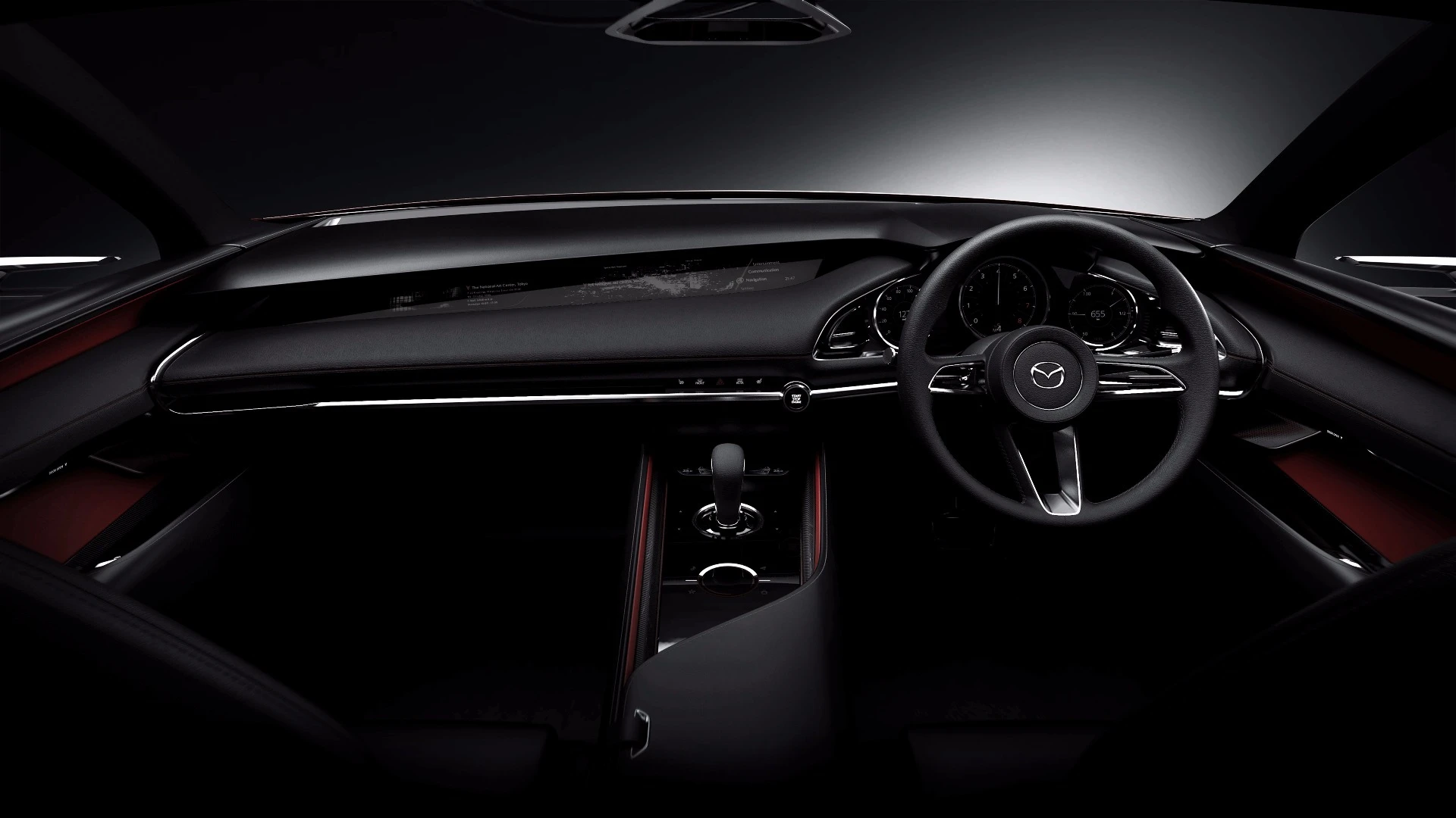 We note the lack of provision for an infotainment screen and several missing controls that would go along with that in this rendering of the Kai Concept's interior