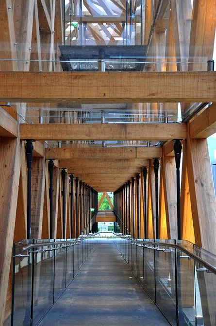 The pavilion has been assembled similar to a Meccano set and can be easily disassembled