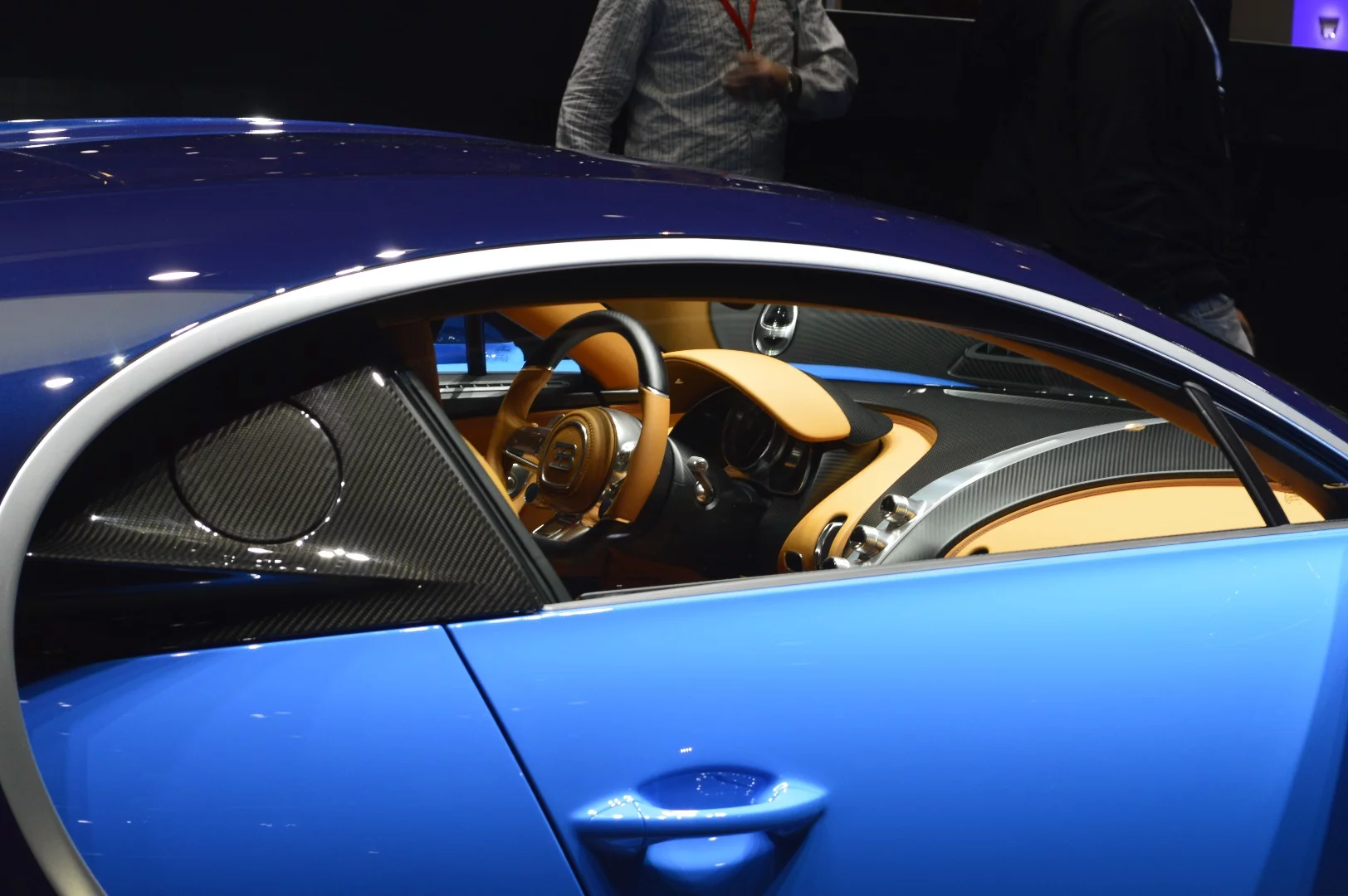 The Bugatti Chiron on display at the Geneva Auto Show