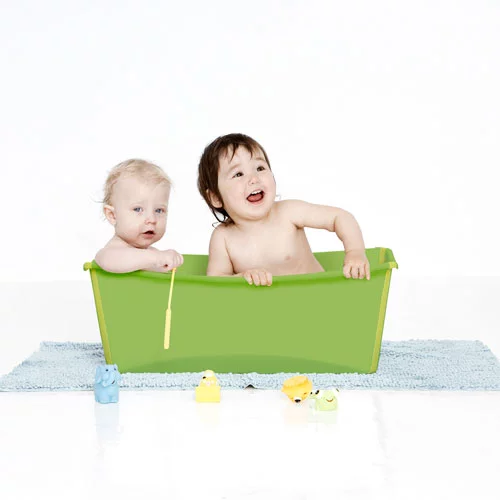 Flexi-bath is suitable for babies to four year olds and folds up when not in use
