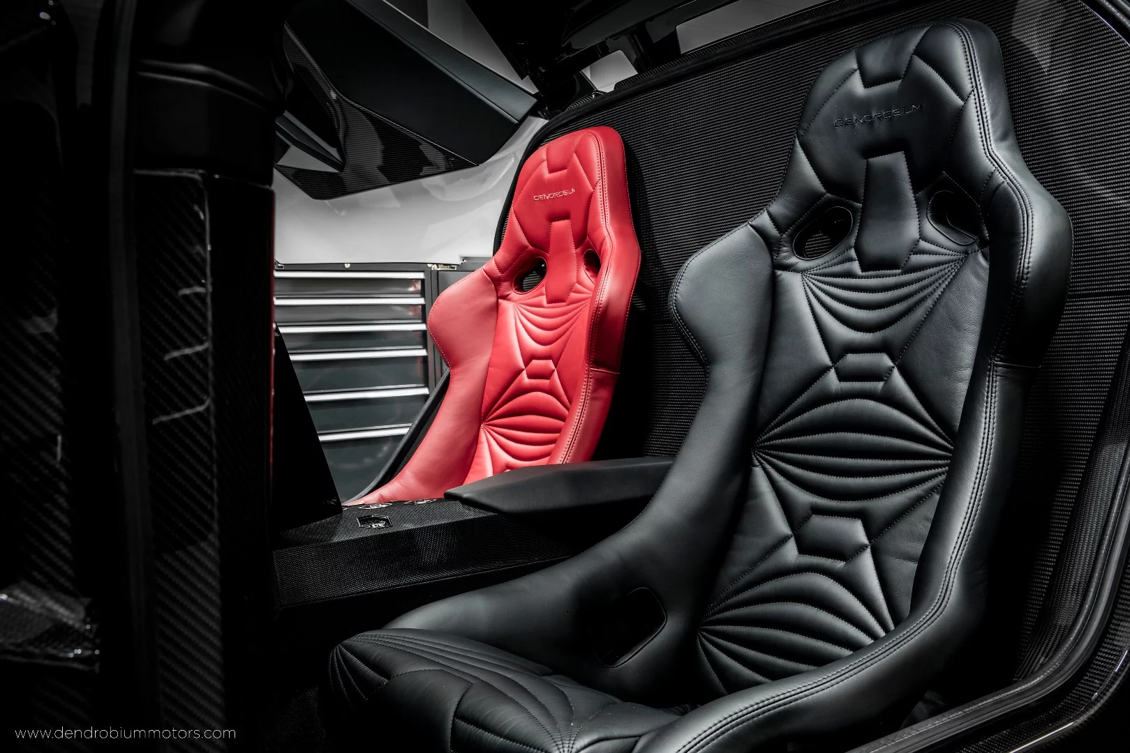 The Dendrobium, by Vanda Electrics: Scottish leather seats with stitching designed to emulate muscle fibres