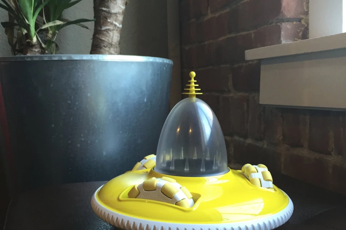ZoZbot can be put to work in everything from lounge room floor soccer matches to table-top games of pool