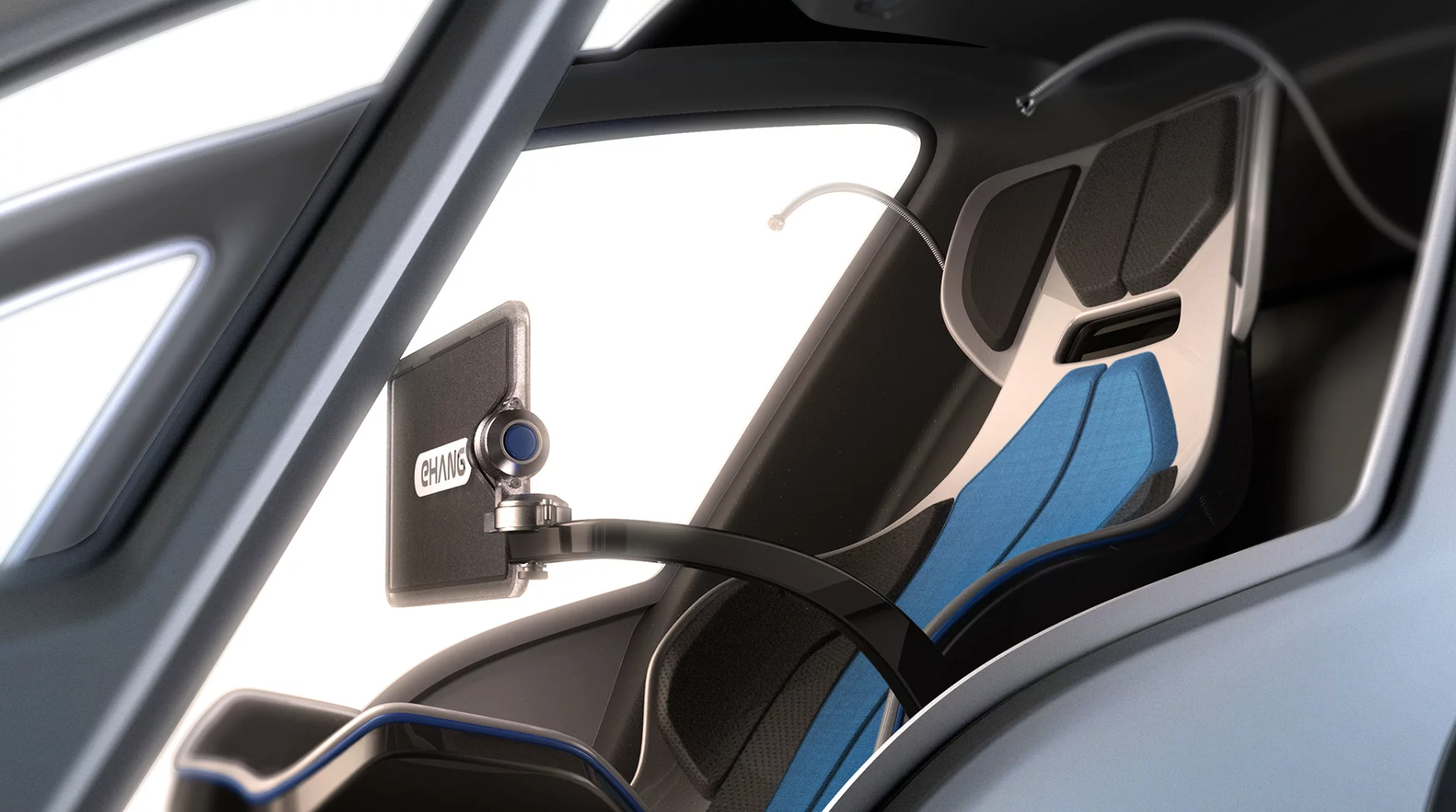 Ehang 184 AAV users will simply get in, power it up, select their destination using a 12-inch touchscreen tablet display, then press the "take-off" button