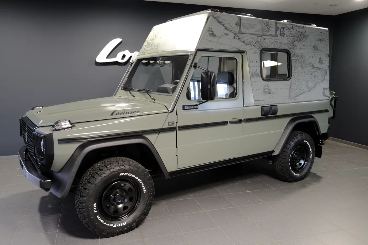 Lorinser goes beyond a basic restoration, turning this Puch 230 GE into a full mini-motorhome