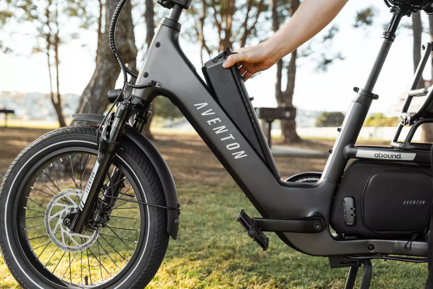 The Abound LR cargo ebike packs a UL-certified keyless 60-mile battery and is powered by a 1,188-W peak hub motor
