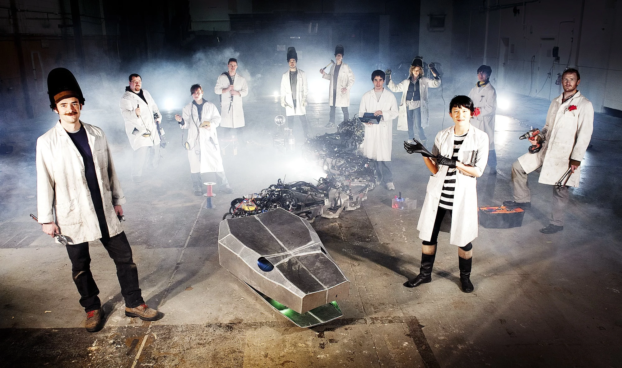 Some of Team Titanoboa, from left to right: Charlie Brinson, Markus Hager, Michelle La Haye, Jordan Cowan, Mark Eijsermans, Hugh Patterson, James Simard, Kelly Metzger, Polly Tan, Julian Fong, and Jonathan Faille (Photo: Michael J.P. Hall)