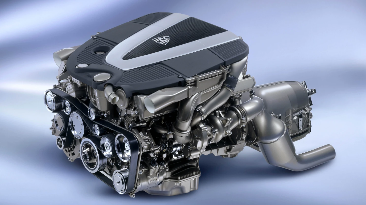 The Maybach 57S motor which powers the Xenatex coupe