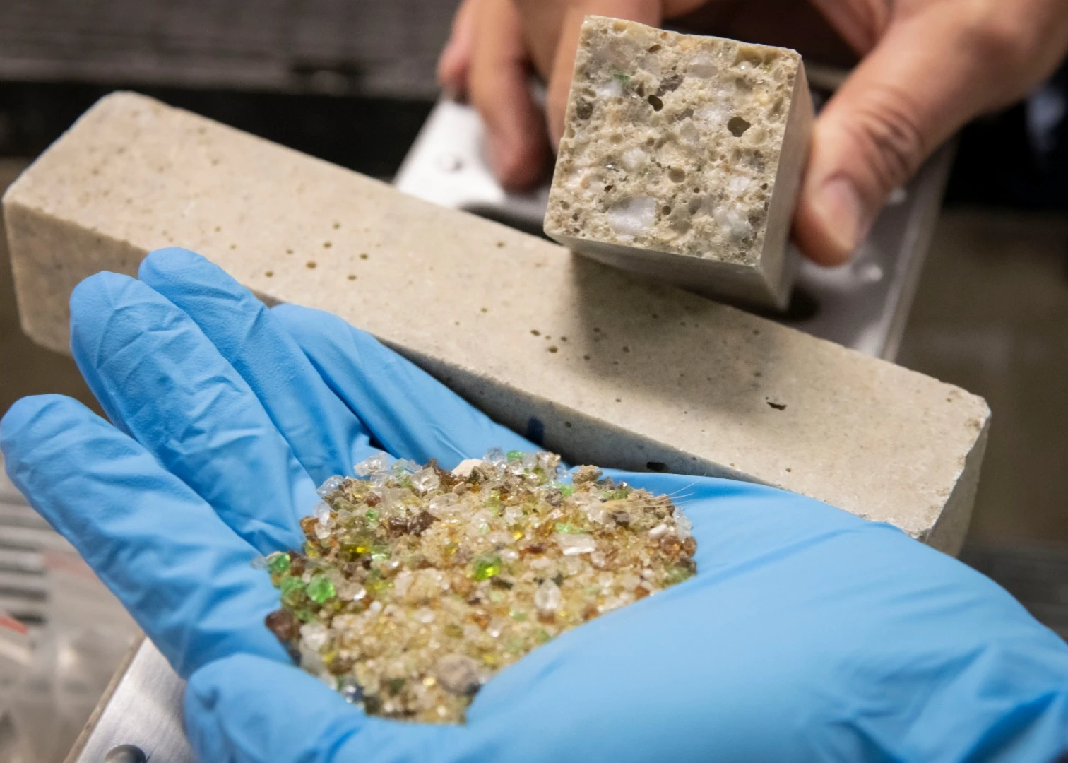 The scientists utilized types of glass that were unsuitable for traditional recycling