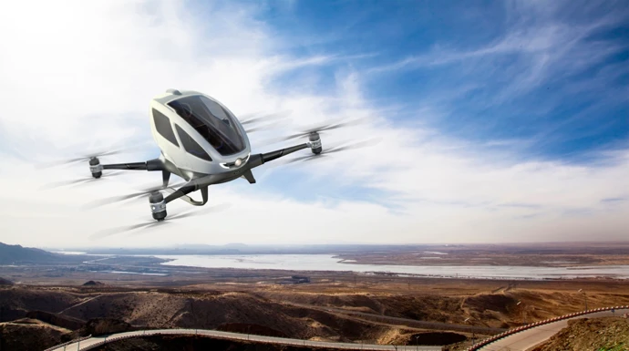 The single-seater electric drone is designed to offer an aerial transport option for people moving short-to-medium distances