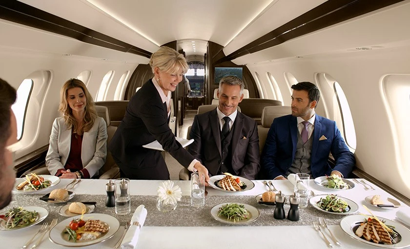 The Global 7000 has a complete galley