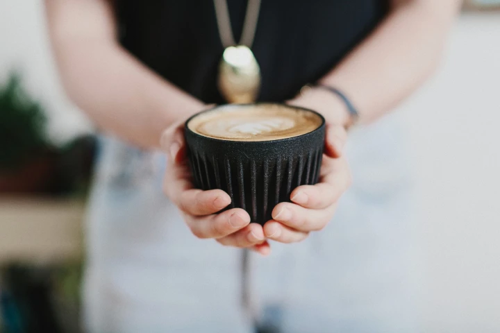 Huskee's cups are composed of a coffee husk-based ceramic resin