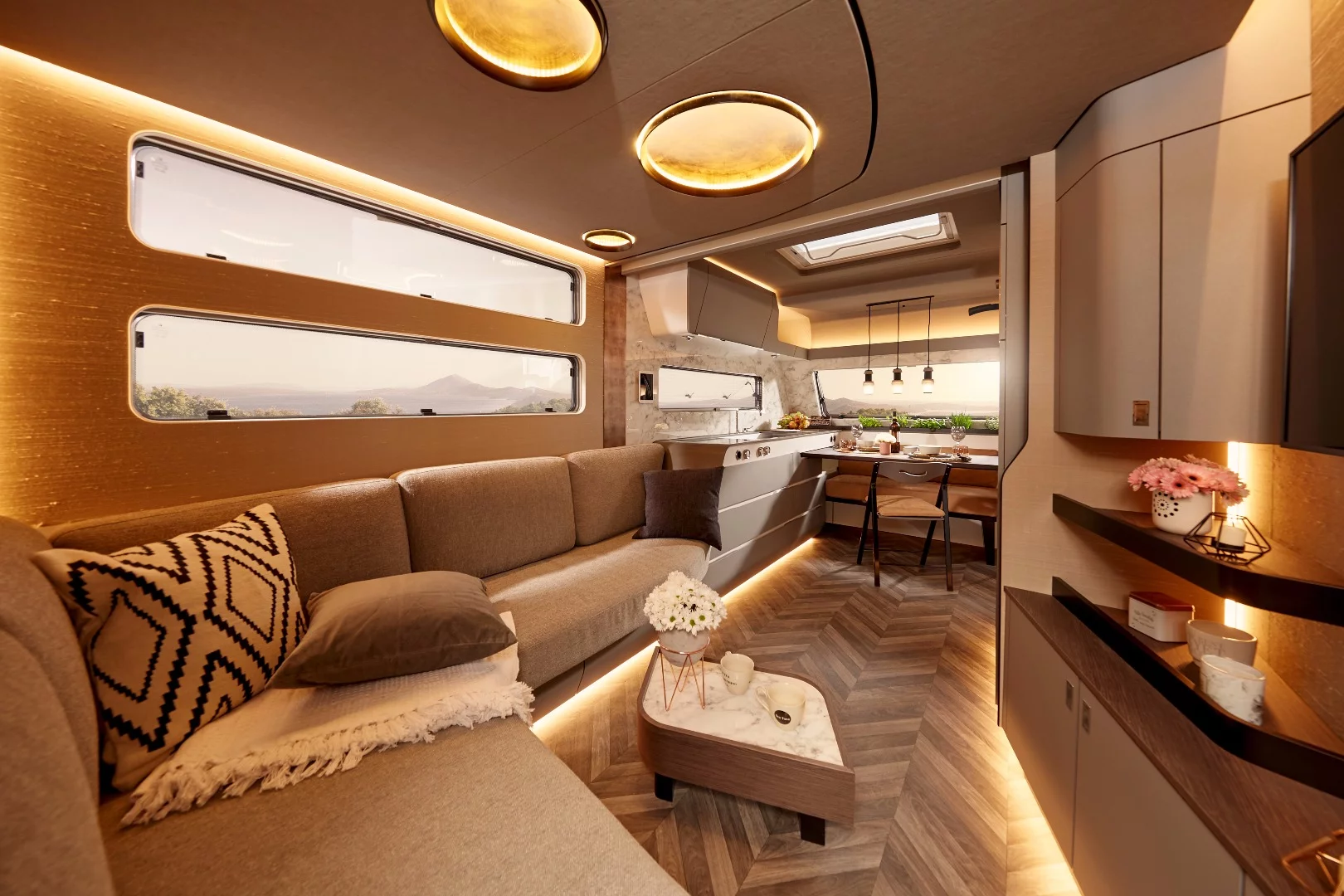 The view from the large sofa