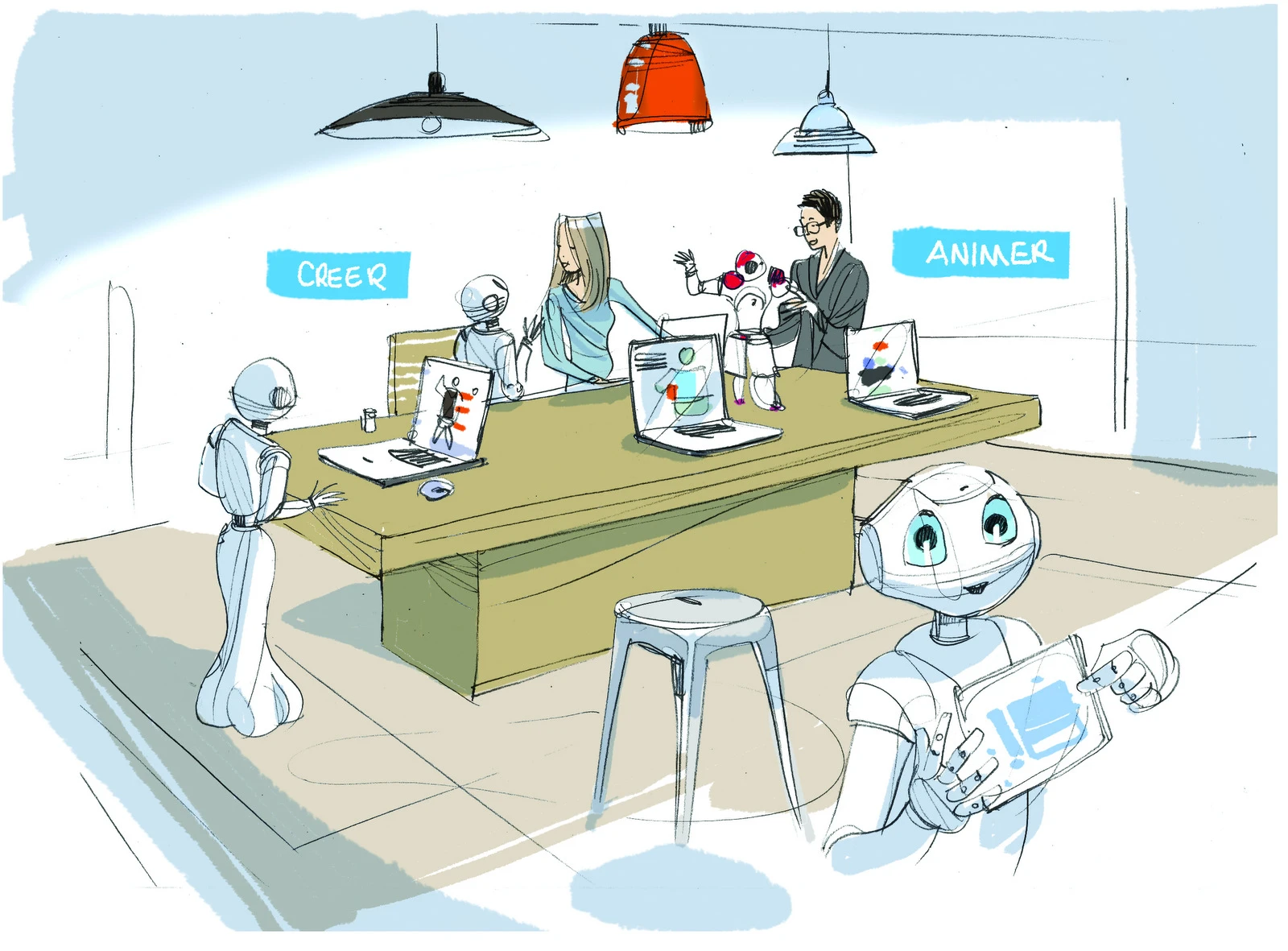 The Development space at the Aldebaran Atelier, is to help companies tailor the Robots to their employment requirements (Image: Albebaran Robotics.com)