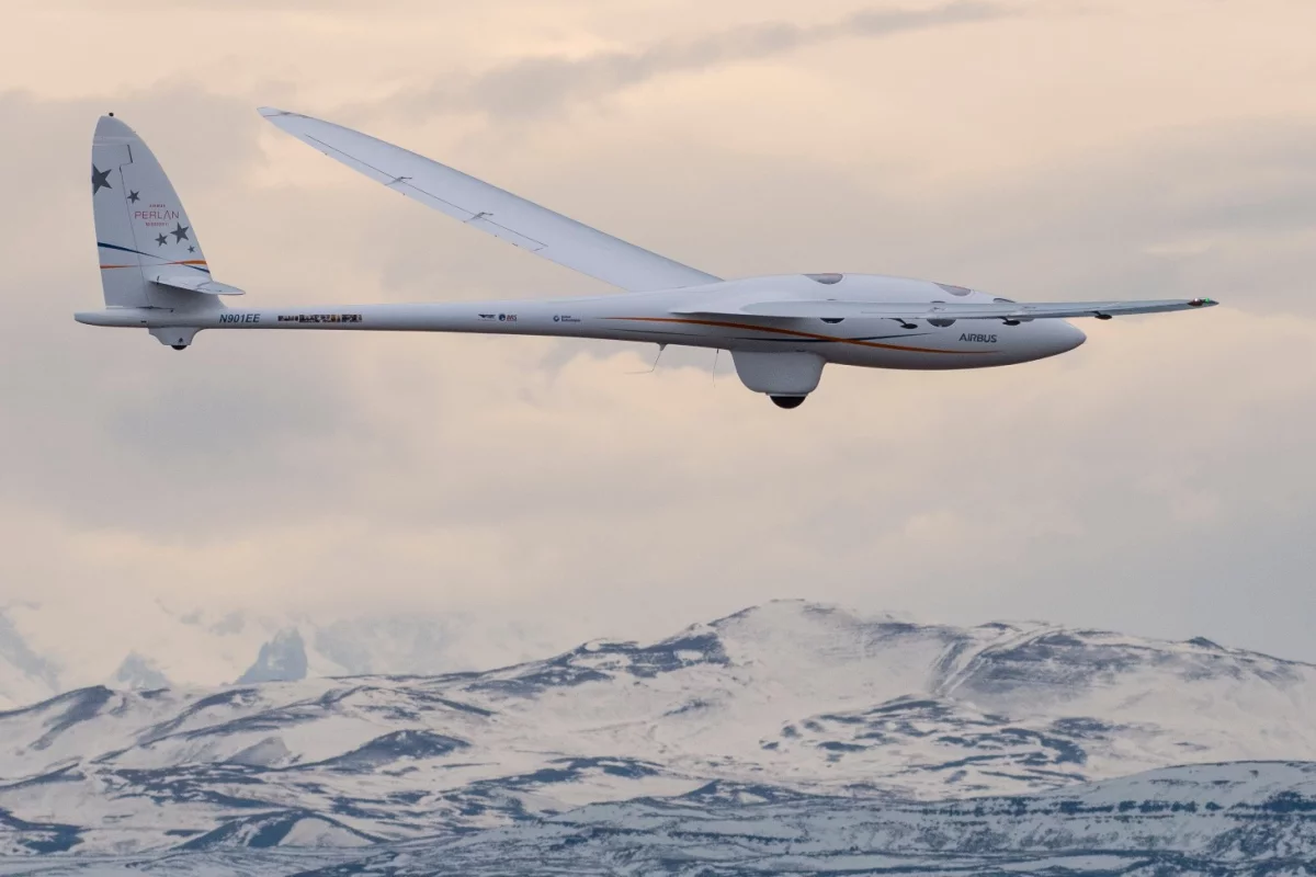 The Airbus Perlan Mission II glider over the Andes