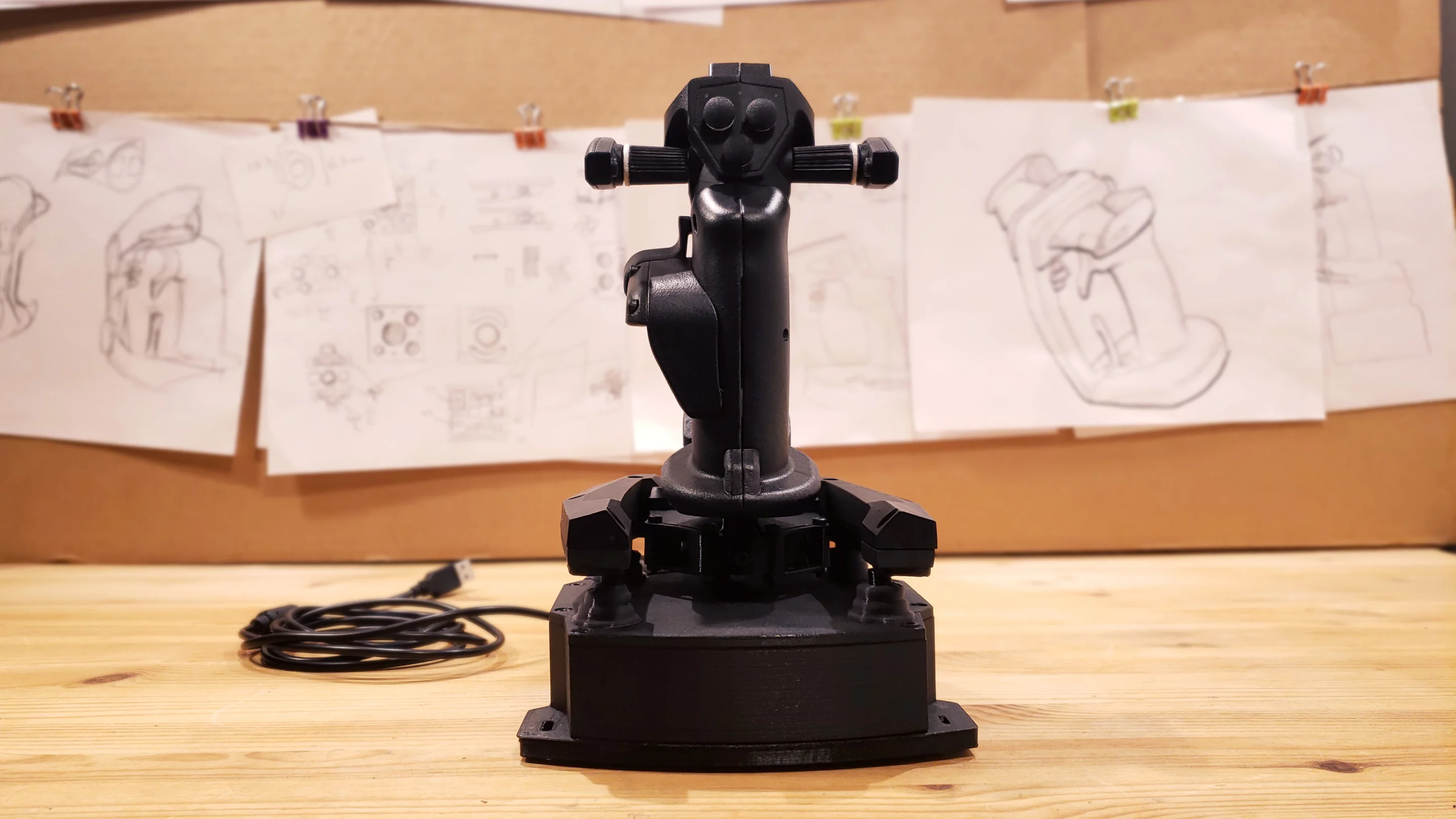 The 6DOF joystick is designed for use in games about space flight, such as Elite Dangerous, Star Citizen and Overload